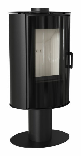 Печь-камин Kratki Koza AB S/N/O/DR GLASS (поворотная, сталь)